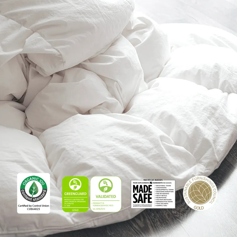 Down Duvet Insert Comforter with Organic Cotton Fabric for Kids | Naturepedic