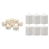 Stonebriar Long Burning Tea Light Candles, 6 to 7 Hour Extended Burn Time, White, Unscented, Bulk 20 | Amazon (US)