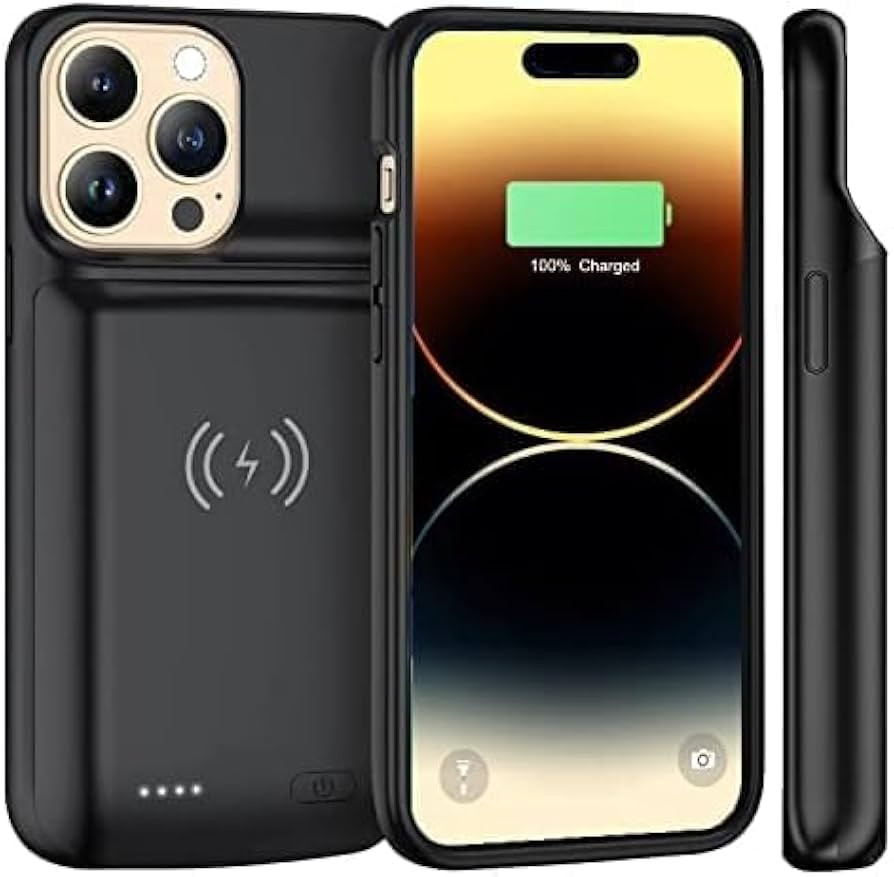 iCatchy Battery Case for iPhone 14 Pro/14/13 Pro/13(6.1 inch) 7000mAh, Wireless Charging & Wired Ear | Amazon (US)