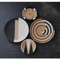 Hand Painted African Wall Basket Set Boho Home Decor, Set Of 4 | Etsy (US)