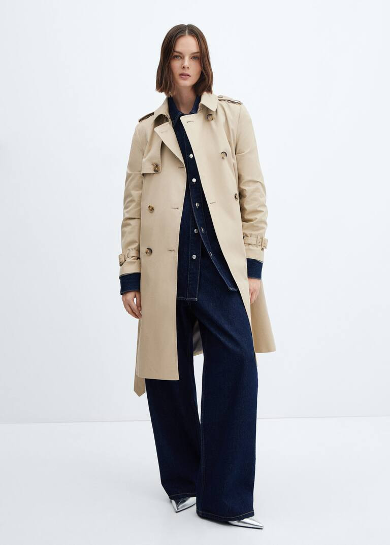 Classic trench coat with belt -  Woman | Mango Canada | Mango Canada