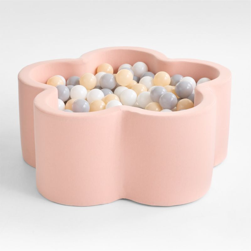 Baby and Toddler Flower Pop-Up Ball Pit with Neutral Balls + Reviews | Crate & Kids | Crate & Barrel
