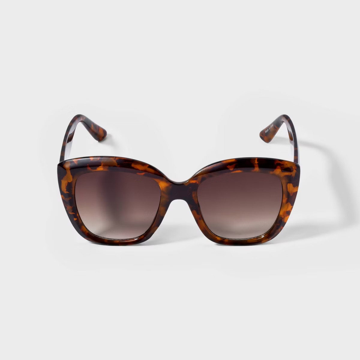 Women's Oversized Cateye Tortoise Shell Butterfly Sunglasses - A New Day™ Assorted Browns | Target