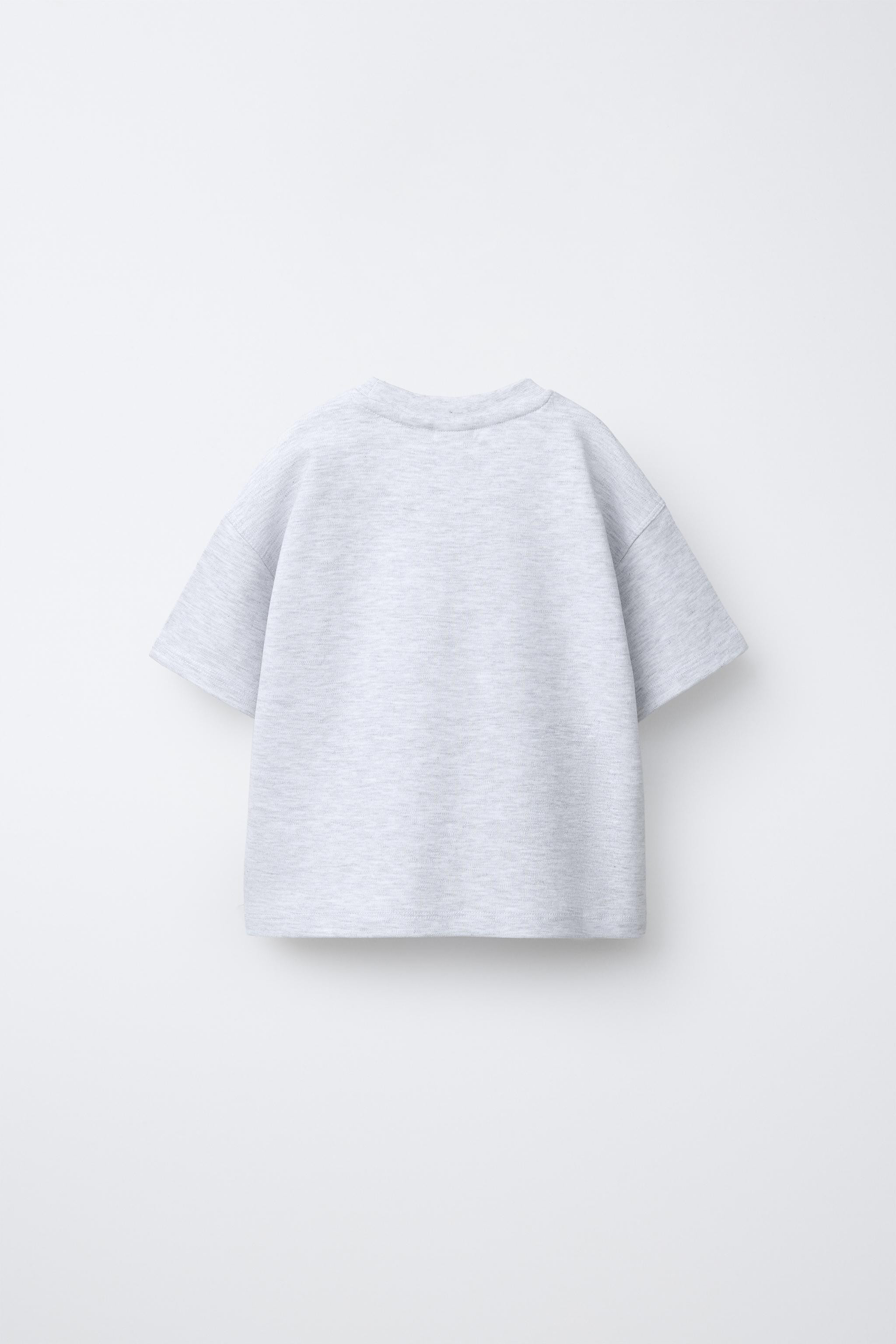 Basic T-shirt with a round neck and short sleeves. | Zara US