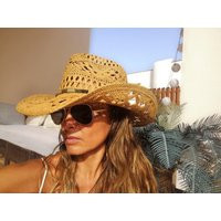 Boho Straw Cowboy Hat Bohemian Cowgirl Western Hat | Etsy (US)