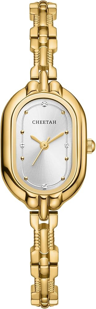 CHEETAH Women's Gold Dainty Bangle Watch Small Vintage Bracelet, Easy Read Numeral Dial Waterproo... | Amazon (US)