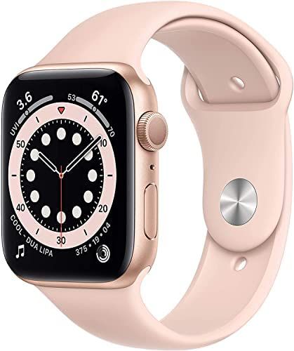 Apple Watch Series 6 (GPS, 44mm) - Gold Aluminum Case with Pink Sand Sport Band (Renewed) | Amazon (US)