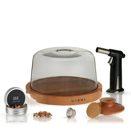 Viski Alchemi Whiskey Smoker Cocktail Infuser Kit with Dome and Oak Chips, 5-Piece Set | Walmart (US)