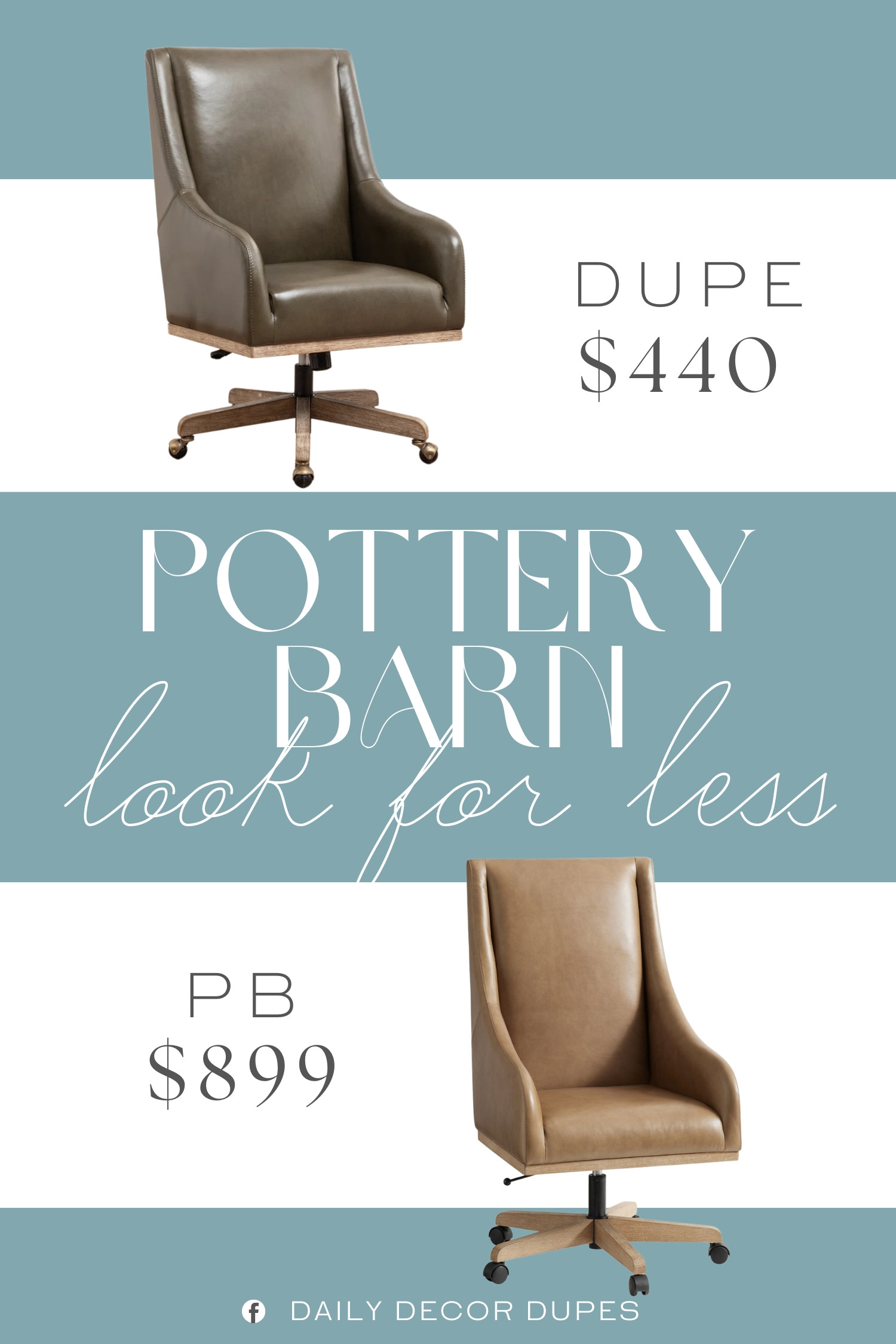 Inspired by Pottery Barn Leather Swivel Desk Chair. Genuine Leather Desk Chair. Swivel Office Chair. Contemporary Desk Chair. Wooden Swivel Office Chair. Leather and Wood Office Chair. Executive Office Chair. Home Office Chair. 

Home more affordable option find copy cat similar look for less budget friendly affordable cheap cheaper beautiful pretty. Clearance sale coupon code discount code promo code luxury lookalike look a like Inspo inspiration inspired by idea ideas Love like these? I share multiple every day in my FB group.
#potterybarninspired #deskchair #leatherchair #officechair #woodandleather #homeofficeinspo #furniturefinds #computerchair  

 #LTKHome