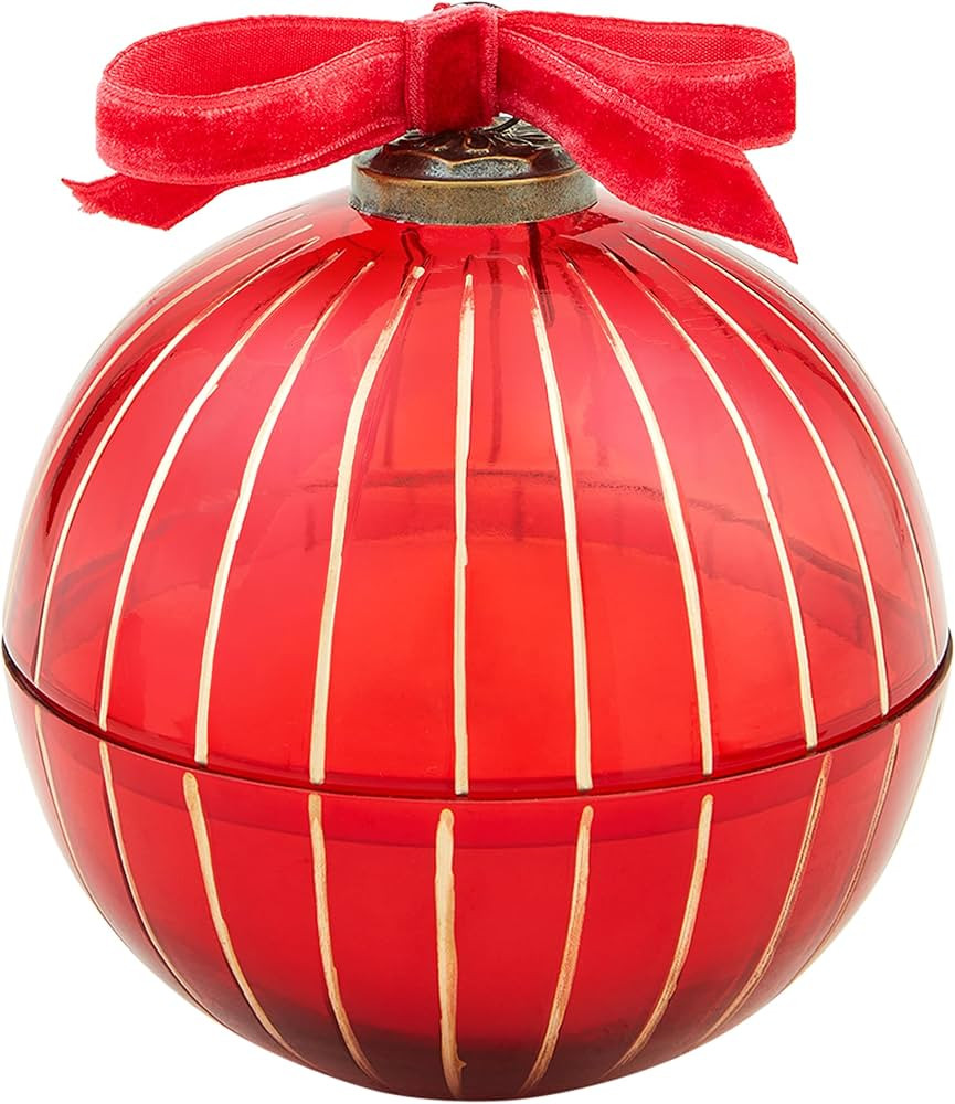 Mud Pie Glass Ornament Candles, Red, 7 oz | Amazon (US)