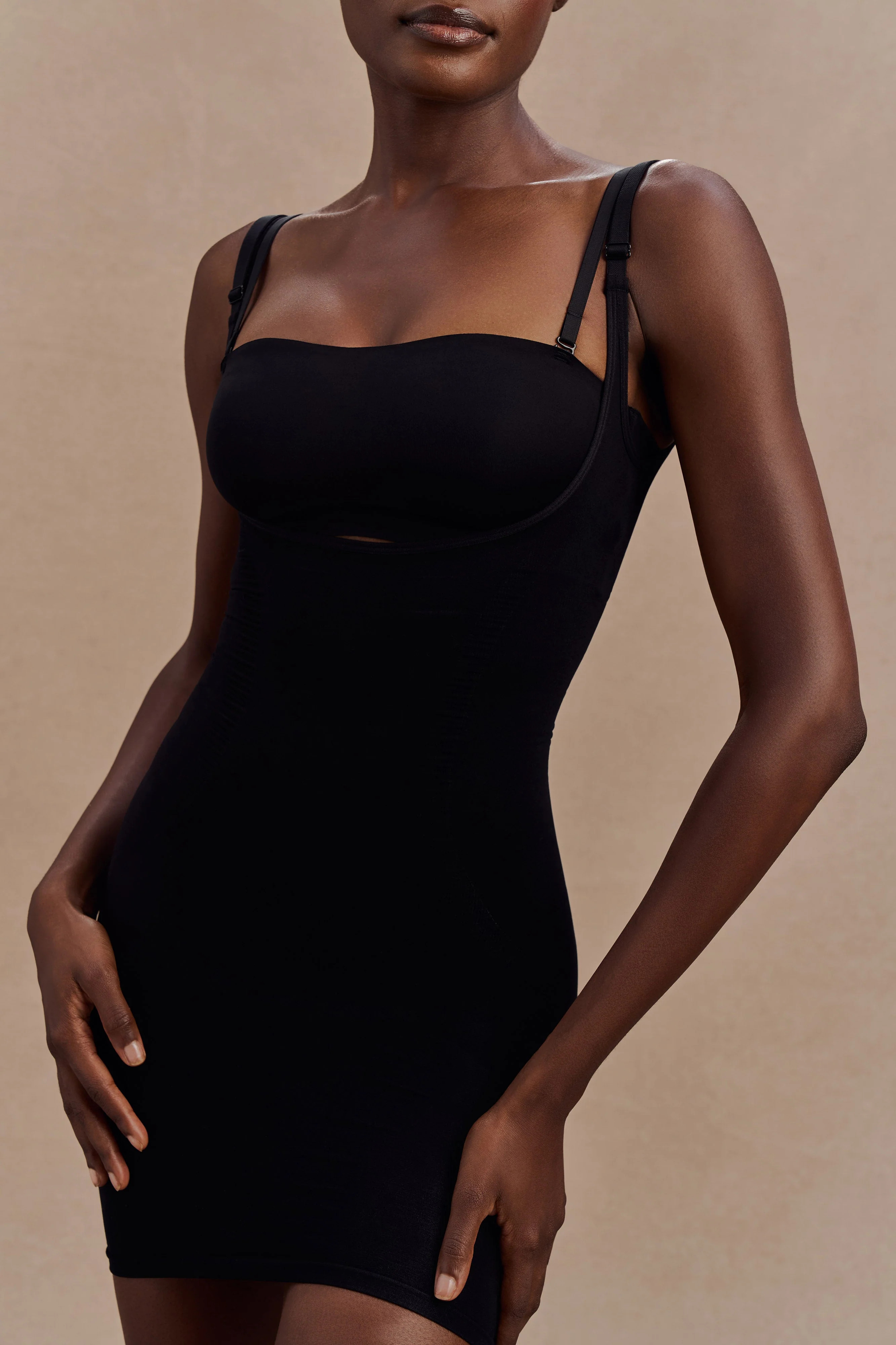 Jocelyn Backless Shapewear Mini Dress - Black | MESHKI US