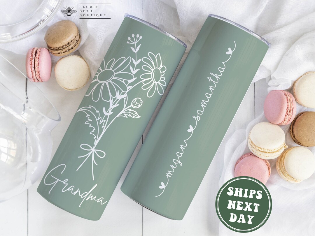Personalized Grandma Tumbler, Custom Birth Flower Grandma Tumbler Gifts for Mother's Day Grandma ... | Etsy (US)