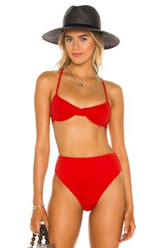 Mara Hoffman Mazlyn Bikini Top in Red from Revolve.com | Revolve Clothing (Global)