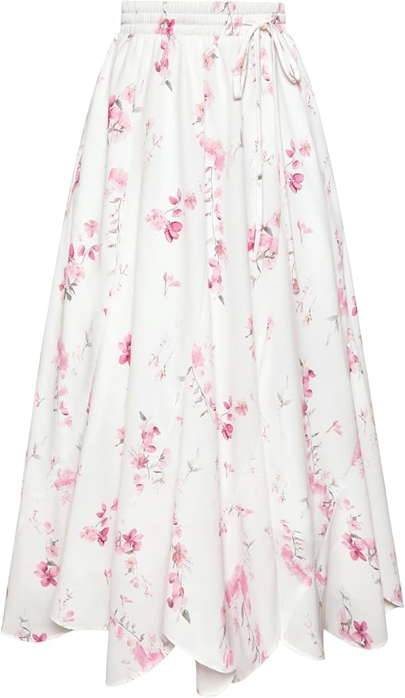 Maxi Skirts for Women Summer 2025 Floral Skirt Flowy Boho Skirt | Amazon (US)