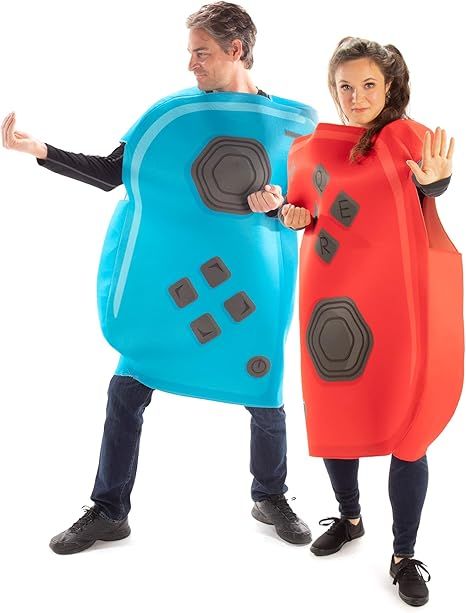 Joyful Controllers Couples Halloween Costume - Unisex Adult Video Game Outfits | Amazon (US)