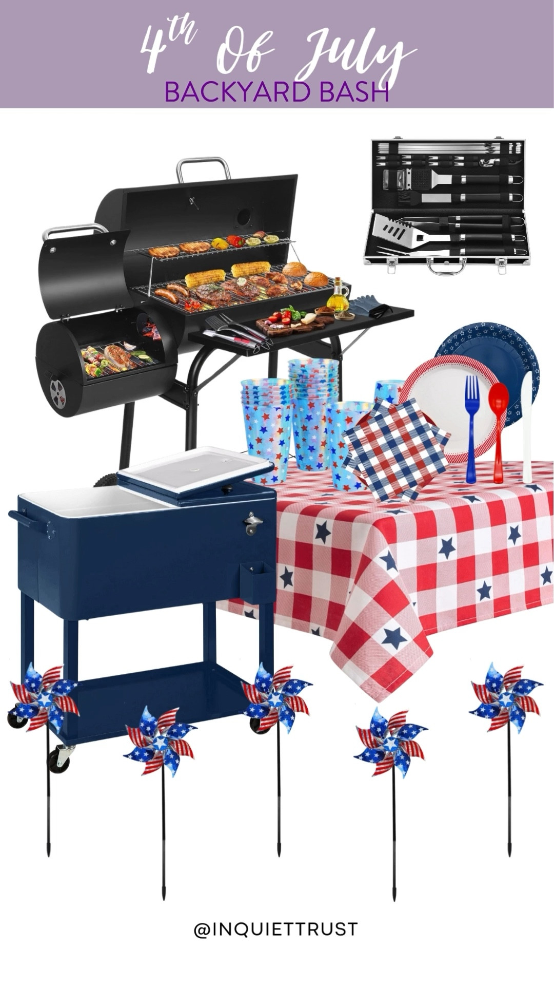 It's almost time for the best kind of bash: a 4th of July backyard party! So get all these goodies from Amazon: BBQ griller, table runner, patriotic pinwheels, roller cooler cart, and more!
#partyessentials #hostesslife #affordablefinds #outdoorkitchen

#LTKHome #LTKSeasonal #LTKStyleTip