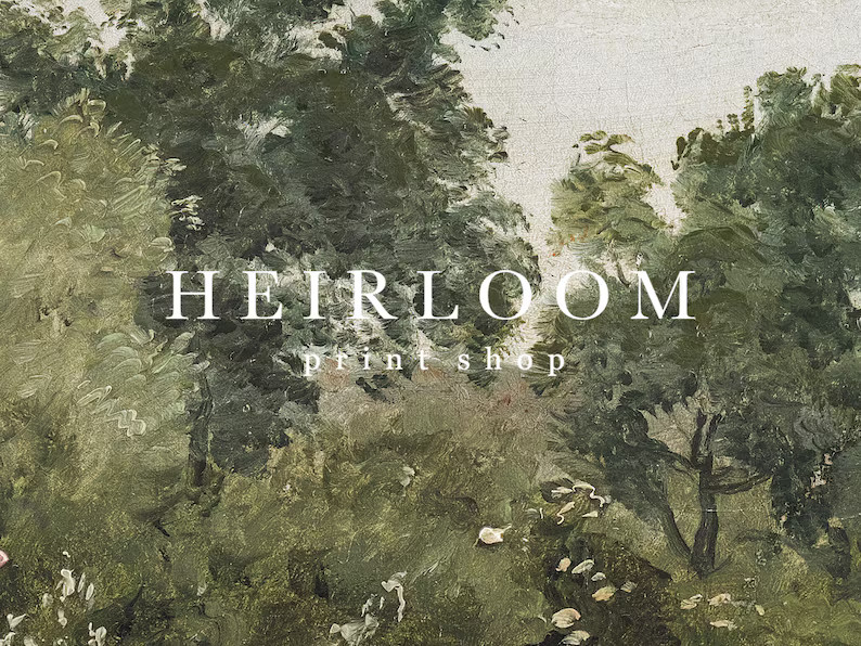 French Country ART PRINTS Vintage Above Bed Set Heirloom Prints Oat Field Split - Etsy | Etsy (US)