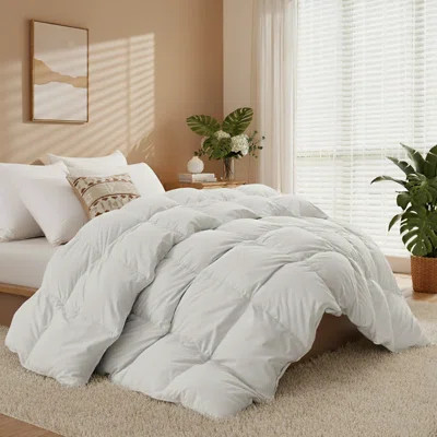 600 Fill Power Extra Warmth Heavy Weight White Down Winter Comforter | Wayfair North America
