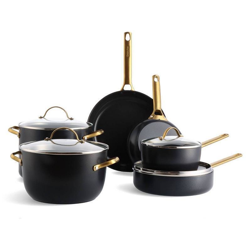 GreenPan Padova Reserve 10pc Cookware Set Black | Target