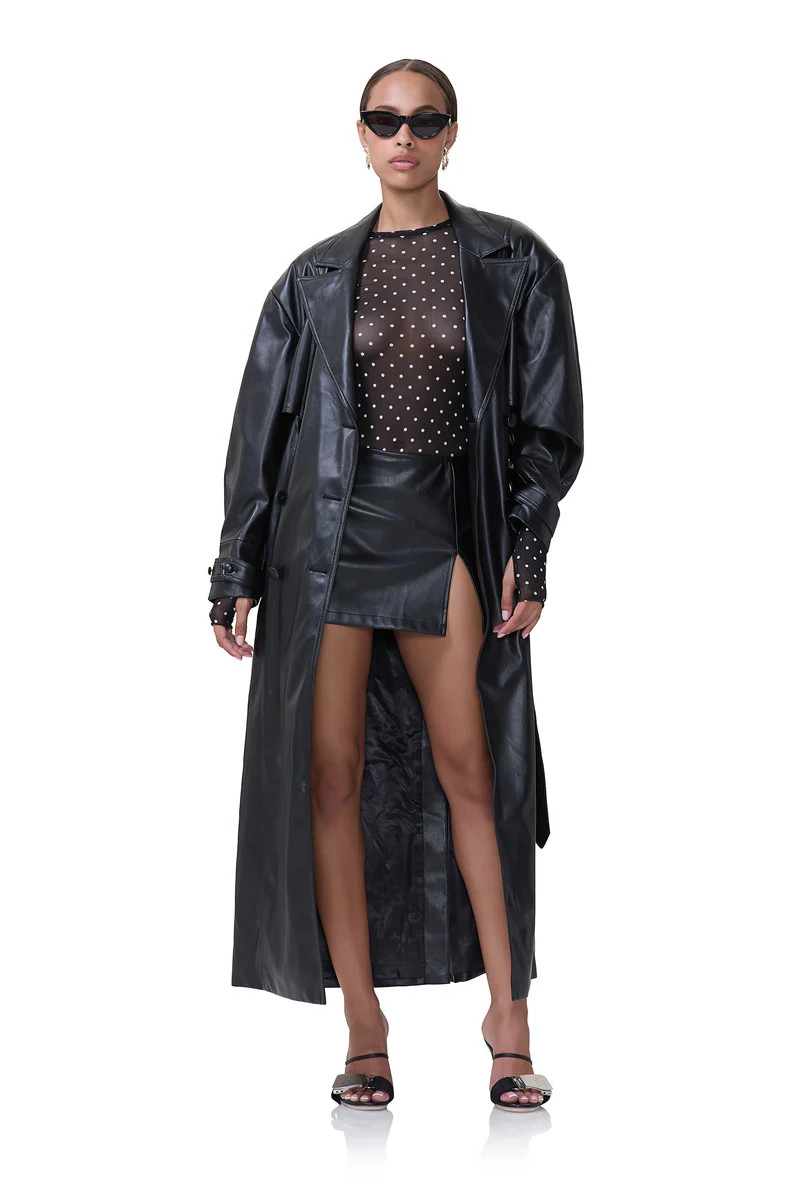 Saint Barrel Sleeve Trench Coat - Noir | ShopAFRM