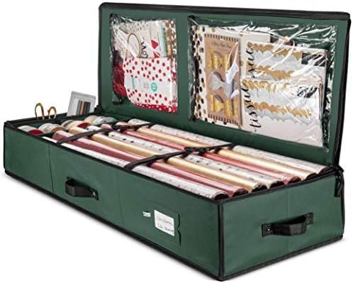 ZOBER Premium Wrap Organizer, Interior Pockets, fits 18-24 Standers Rolls, Underbed Storage, Wrappin | Amazon (US)