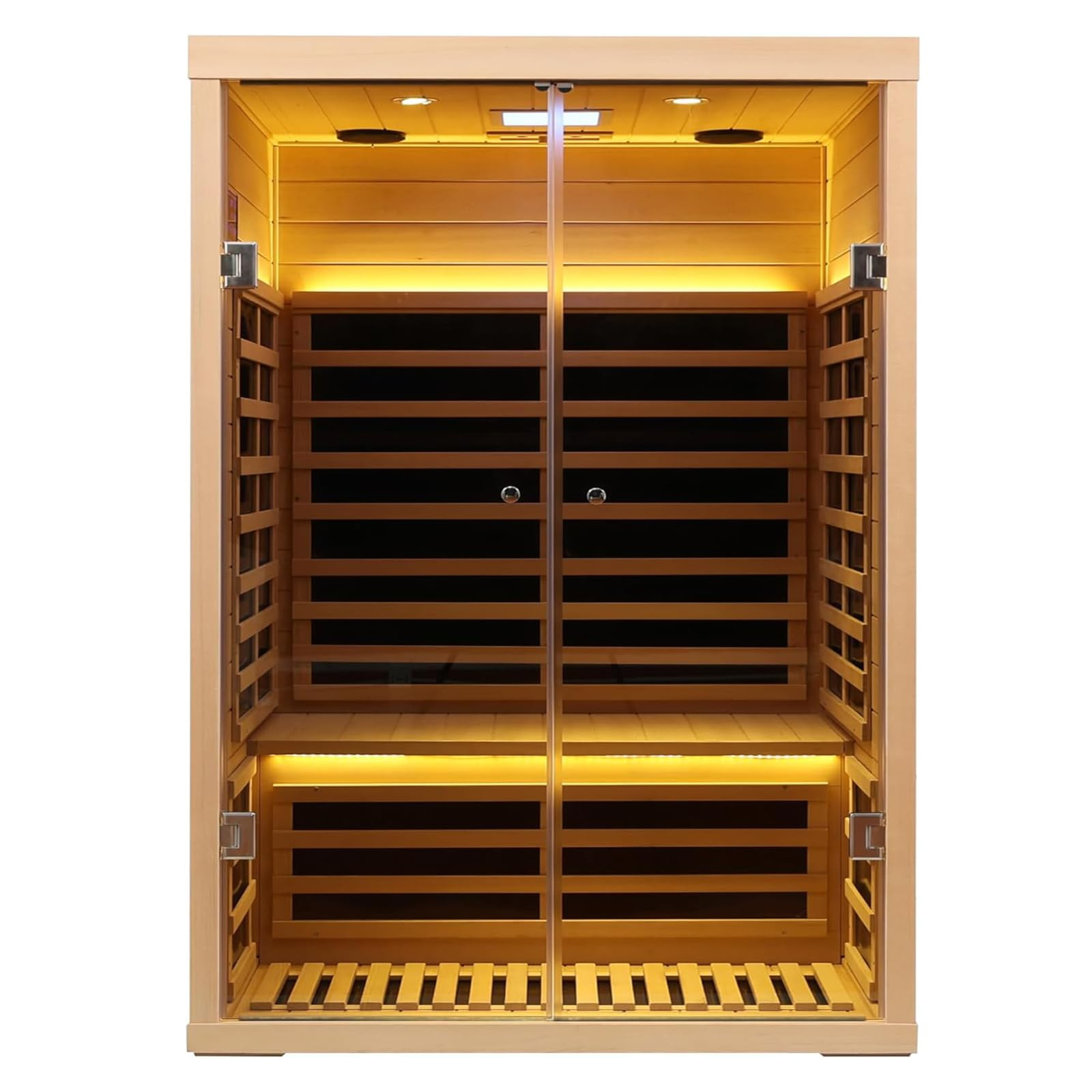 Hemlock 2 Person Low EMF Far Infrared Sauna, Home Indoor Sauna, Luxury Tempered Glass Doors, 1780... | Amazon (US)