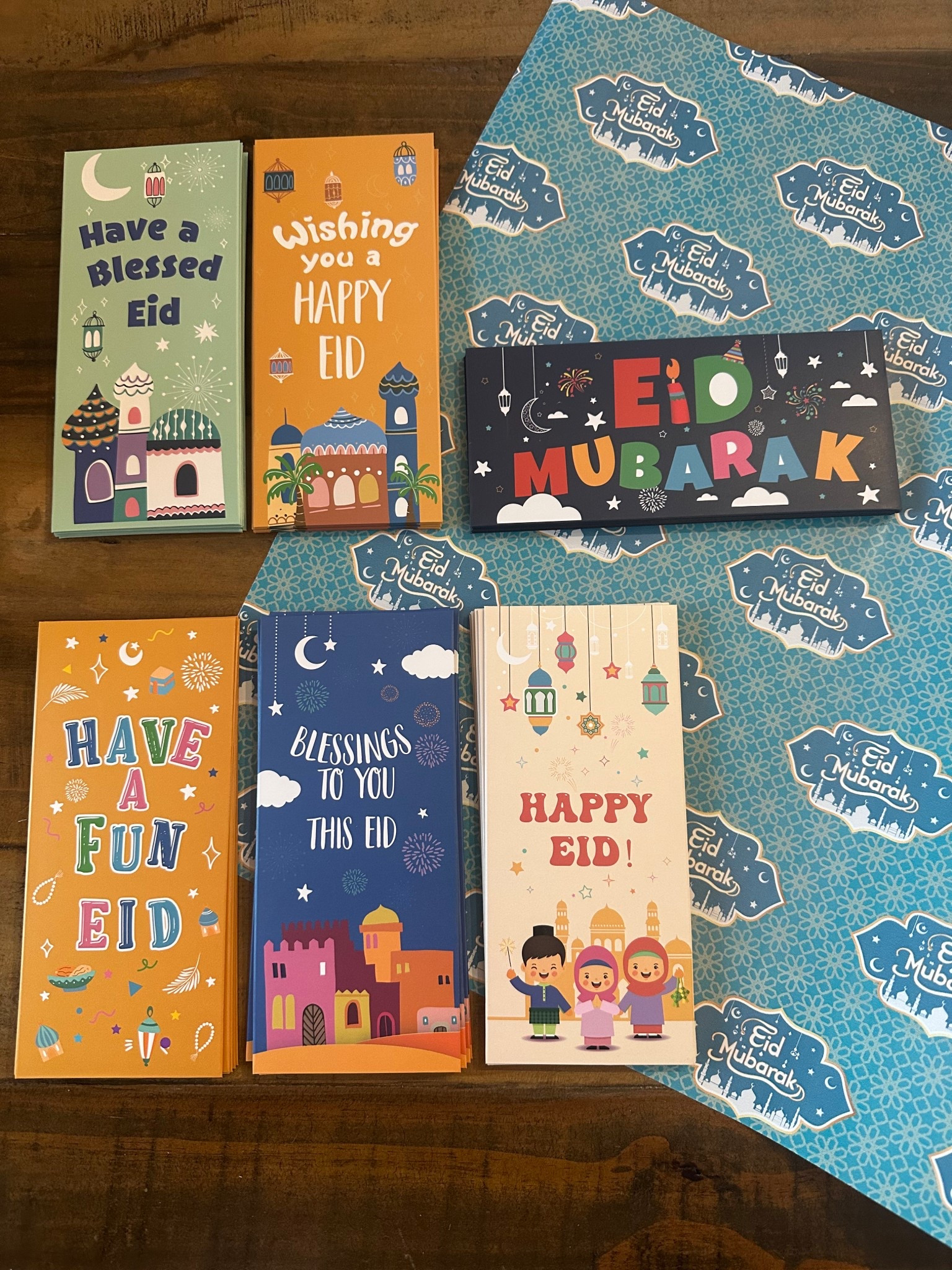 Planning extra early for Ramadan and Eid this year 🌙 Setting the intention to make the little details feel extra special — wrapping paper and Eid money envelopes that make celebrating fun and meaningful for the kiddos. 🤍

#ramadan 

#LTKHome #LTKmomlife