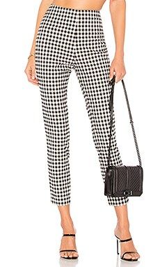 superdown Dora Gingham Zip Pants in Black & White from Revolve.com | Revolve Clothing (Global)