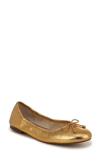 Sam Edelman Felicia Ballet Flat in Medallion Gold at Nordstrom Rack, Size 6 | Nordstrom Rack