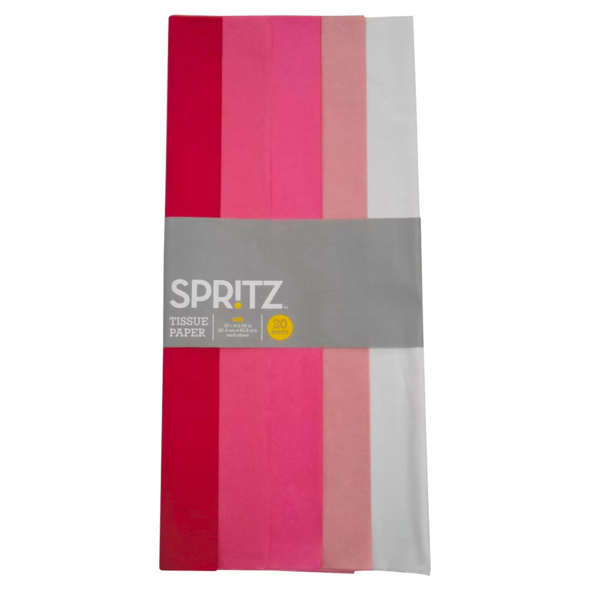 20ct Striped Banded Tissue Paper Pink - Spritz™: Gift Bag Tissue, All Occasions, 16.5" x 24", 2... | Target
