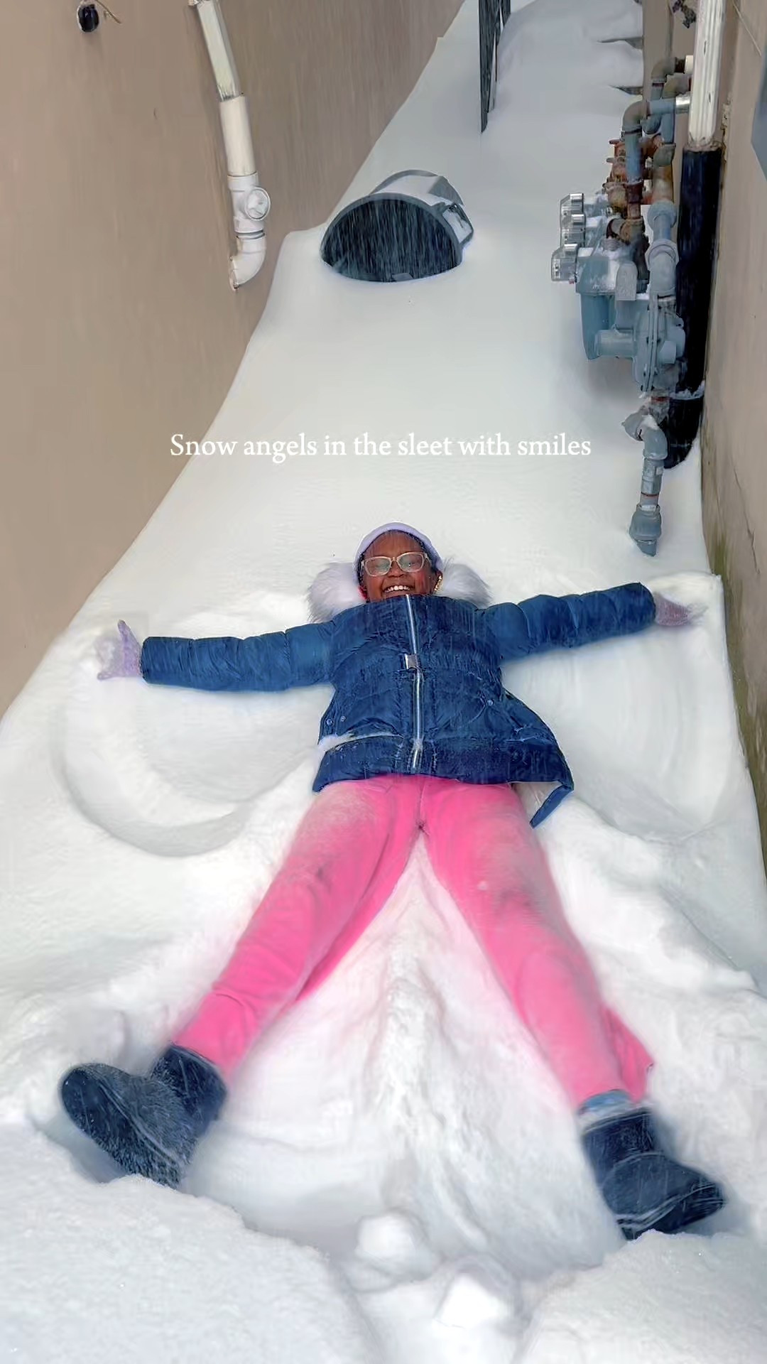 Did you and your little people go out to play in the snow? ⛄️ My snow angel insisted even though it was still snowing/ raining out 🤭 

#LTKSeasonal #LTKKids #LTKmomlife