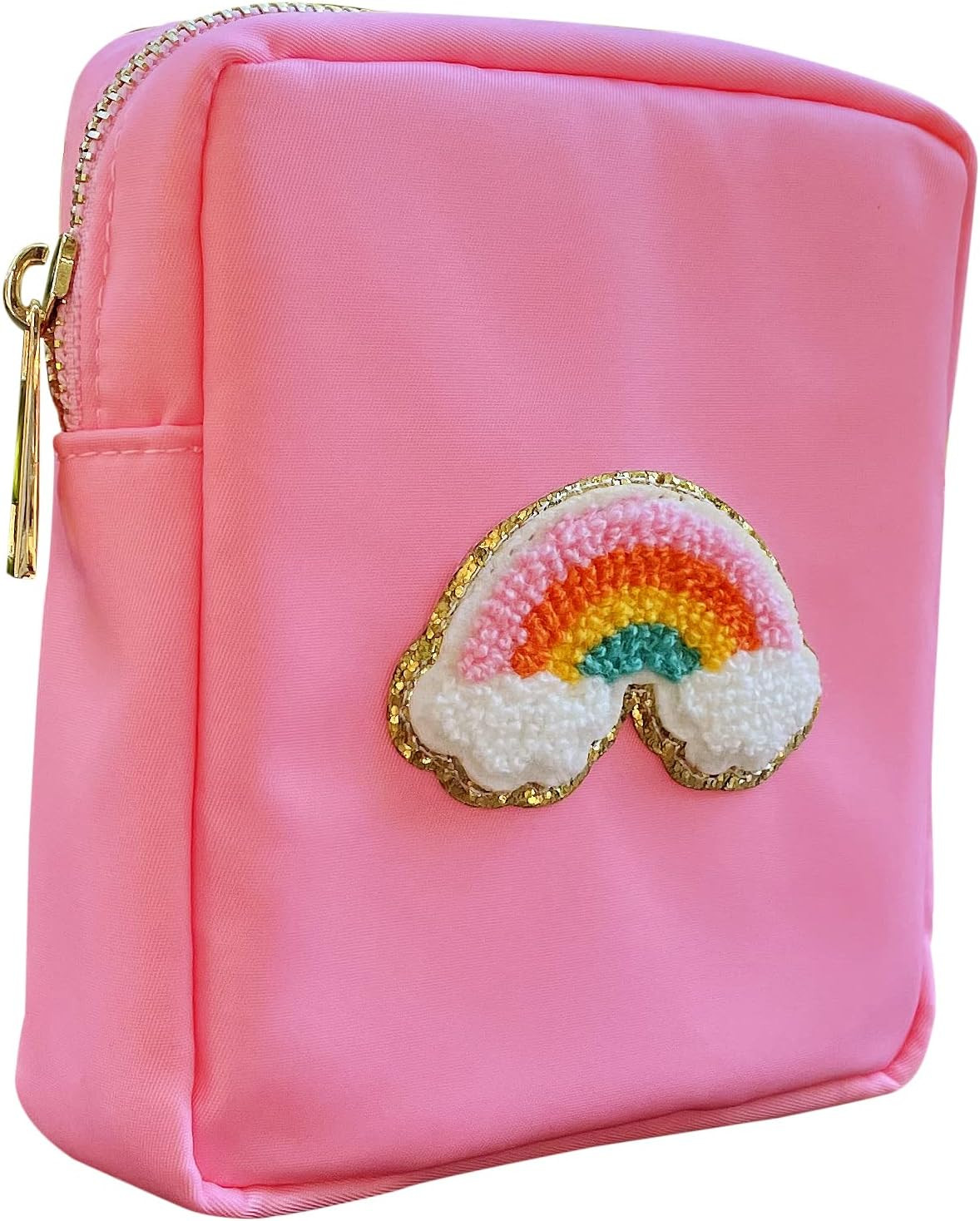 Preppy Cute Patch Clear Makeup Bags Nylon Toiletry Bags for Traveling Women Small Cosmetic Makeup... | Amazon (US)