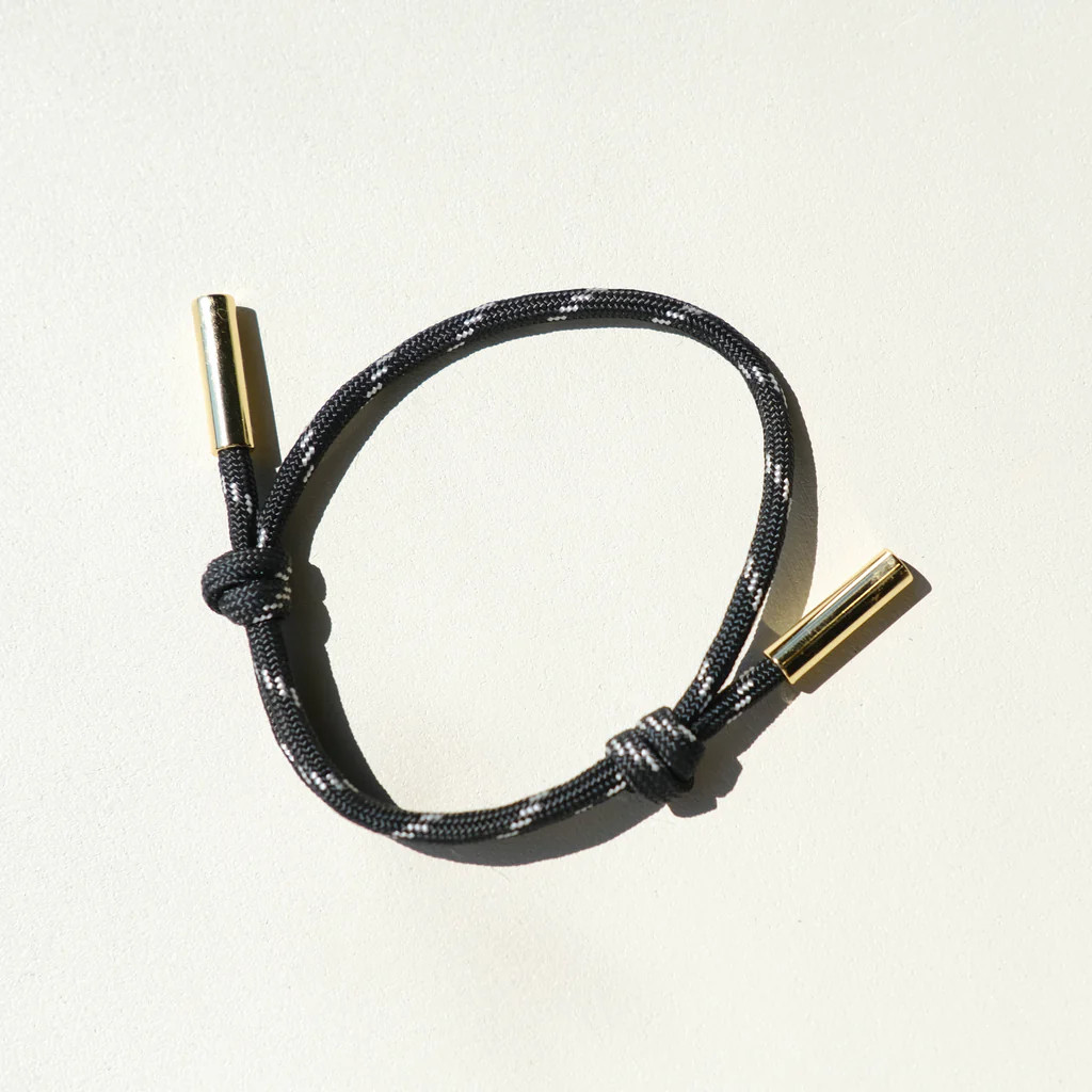 Black Cord Bracelet | Nickel and Suede