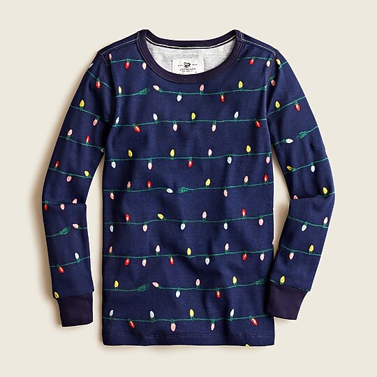 Girls' glittery printed pajama set | J. Crew US