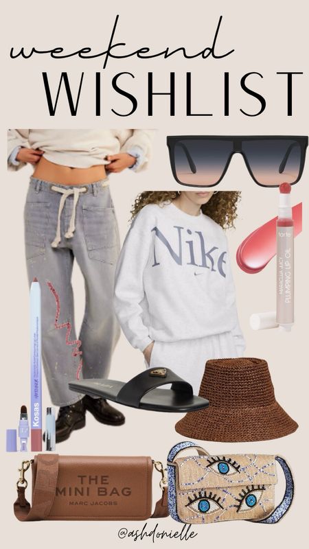 Weekend wishlist - summer fashion - designer bags - summer sunglasses - summer beauty - favorite lip gloss - Nike sweatshirt - Prada slides - trendy fashion - casual summer outfit ideas 

#LTKStyleTip #LTKSeasonal