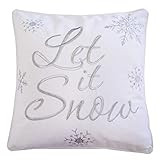 Homey COZY Let It Snow Christmas Throw Pillows, White | Amazon (US)