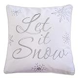 Homey COZY Let It Snow Christmas Throw Pillows, White | Amazon (US)