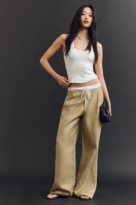 Maeve Double Waistband Pull-On Pants | Anthropologie (US)
