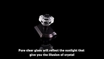 Gobrico 2 Pack Half Dummy Hardware with Octagonal Crystal Glass Knob,Inactive Dummy Knobs for Hal... | Amazon (US)