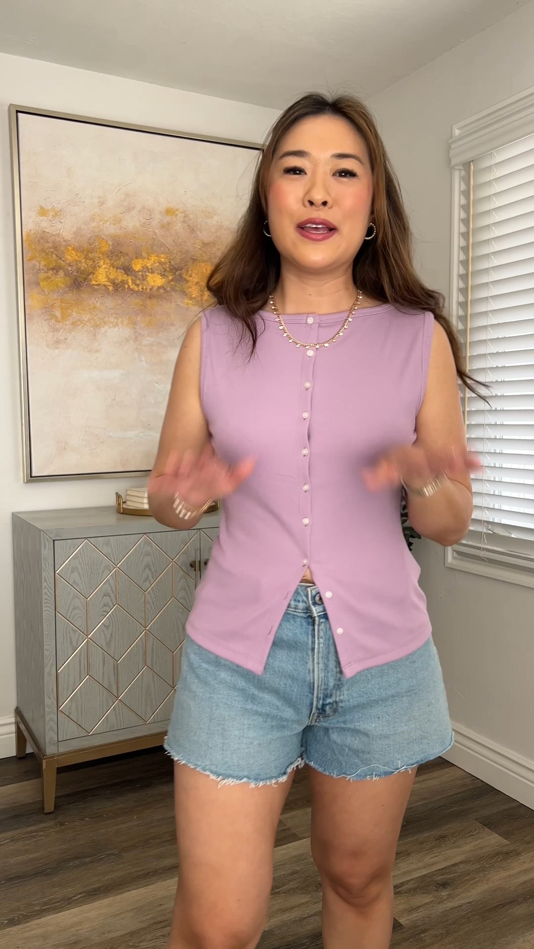 Abercrombie Casual Outfit
Button Tank: Small
Denim Shorts: 28

#LTKSpringSale #LTKMidsize