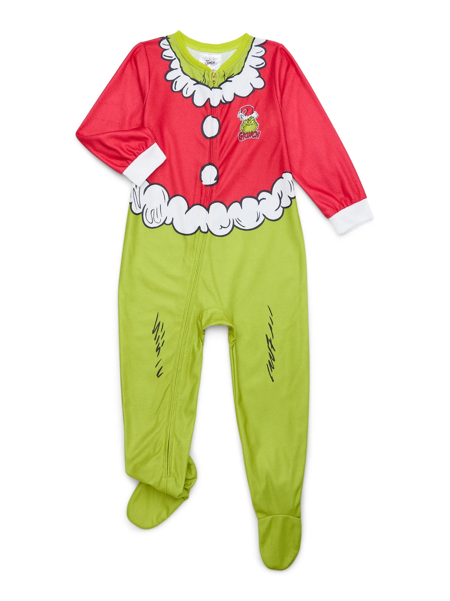 Character Toddler Christmas Fleece One-Piece Sleeper, Sizes 12M-5T | Walmart (US)