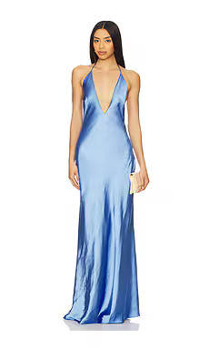 MISHA Honor Gown in Cornflower Blue from Revolve.com | Revolve Clothing (Global)