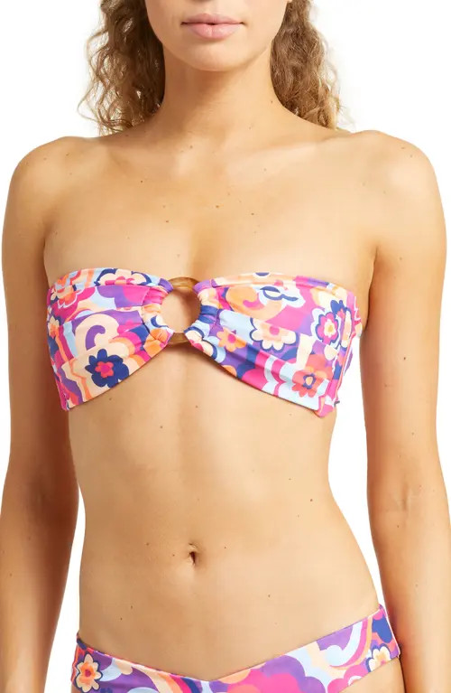 Kulani Kinis Strapless O-Ring Bikini Top in Tipsy Dip at Nordstrom, Size Xxl | Nordstrom