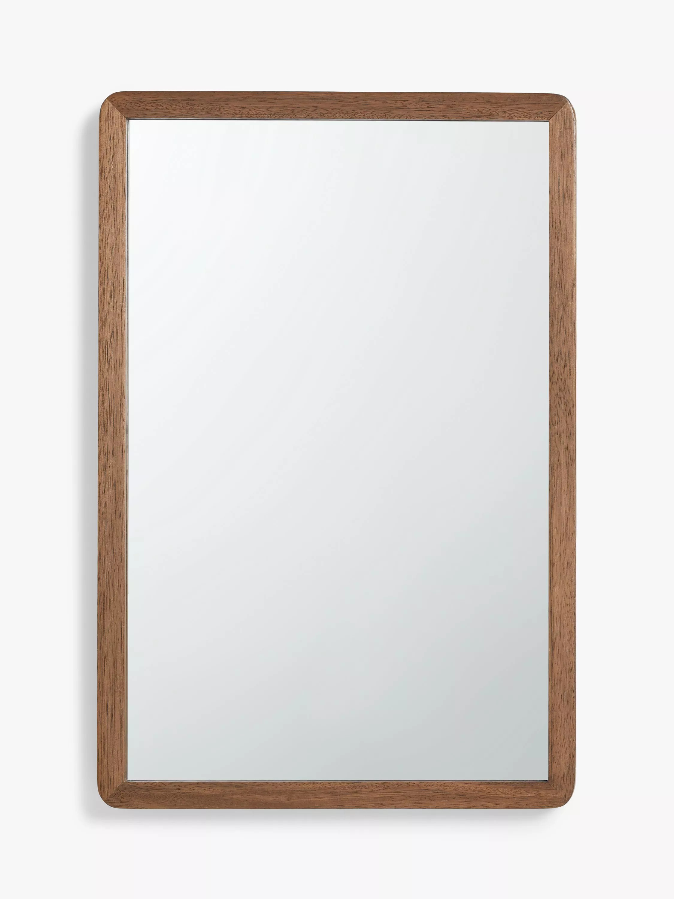 John LewisSlim Solid Oak Wood Rectangular Wall Mirror, 75 x 50cm, Walnut | John Lewis (UK)