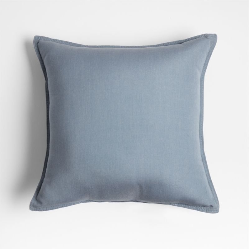 Sunbrella 20"x20" Haze Blue Outdoor Throw Pillow + Reviews | Crate & Barrel | Crate & Barrel