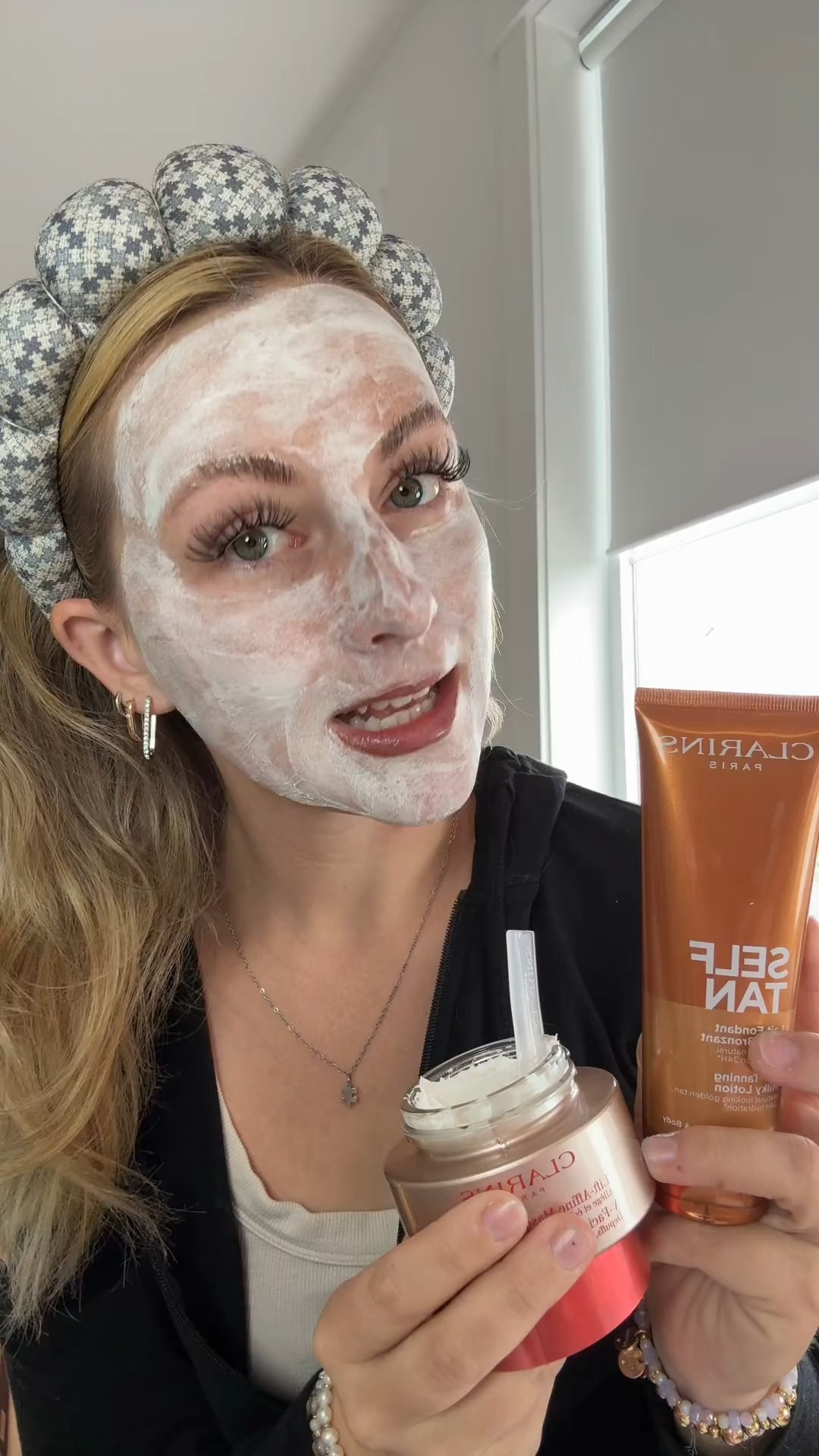 Clarins V-Facial Intensive Face Mask & Self-Tanning Lotion 

 #LTKselfcare #LTKBeauty