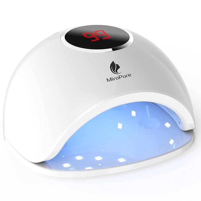 MiroPure UV LED Nail Lamp 48W Nail Dryer Gel Polish Light with 4 Timer , 33 Durable LED Light for... | Amazon (US)