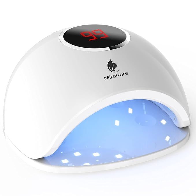 MiroPure UV LED Nail Lamp 48W Nail Dryer Gel Polish Light with 4 Timer , 33 Durable LED Light for... | Amazon (US)