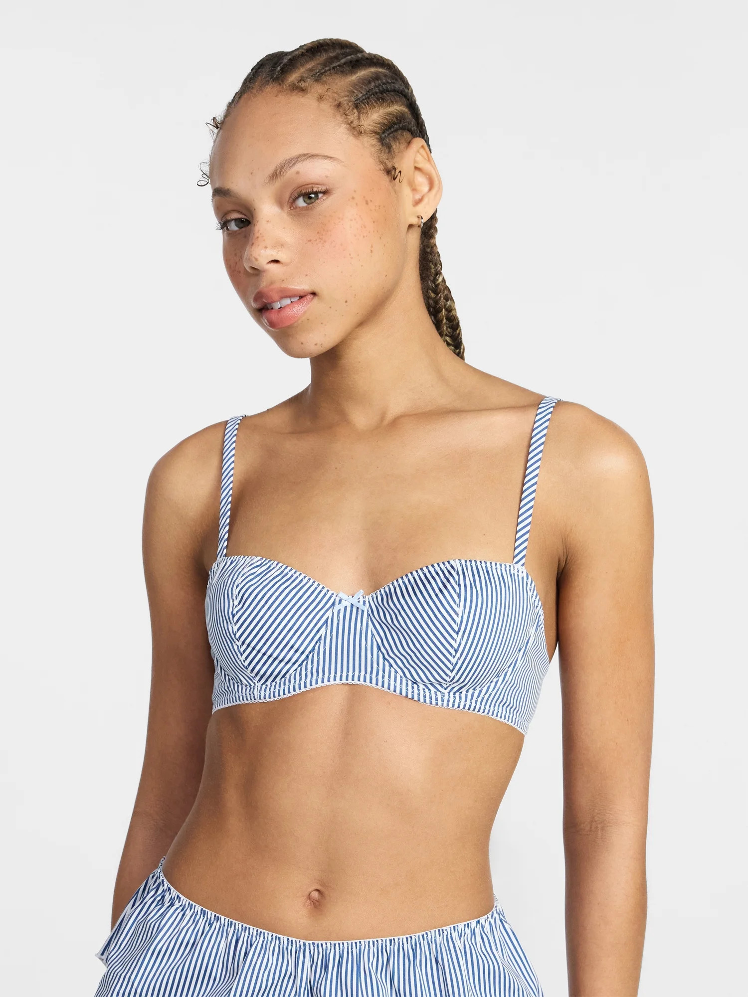 No Boundaries Wireless Woven Cotton Bra, Women's XS-XXXL | Walmart (US)