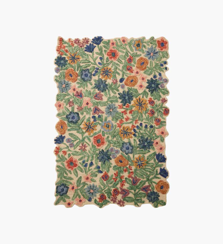 Edith Wool Hooked Rug - Ivory | Rifle Paper Co.